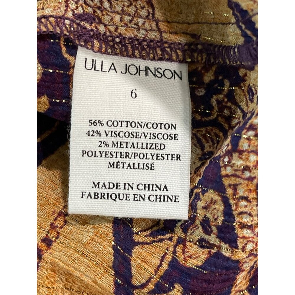 Ulla Johnson Ida Metallic Blouse Floral Size 6 NWT - Picture 11 of 11